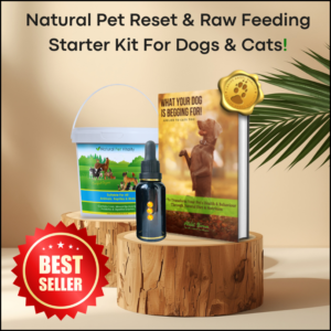 Raw Feeding for Dogs and Cats natural pet wellness bundle including Natural Pet Vitality, Golden Fulvic Diamond Drops and training manual
