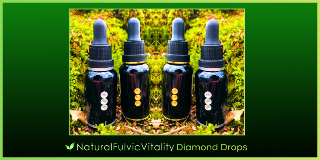 Fulvic Mineral Drops for humans animals and plants Diamond Drops system